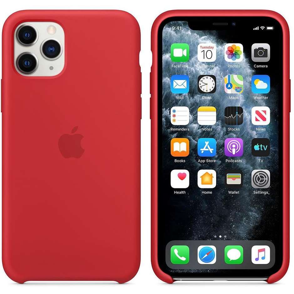 Apple MWYH2ZM/A Cover in silicone per iPhone 11 Pro colore rosso