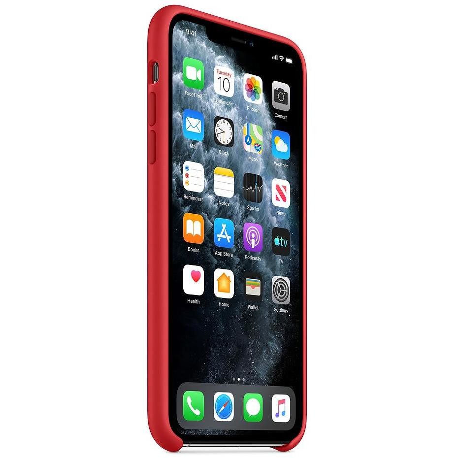 Apple MWYV2ZM/A Cover in silicone per iPhone 11 Pro Max colore Rosso