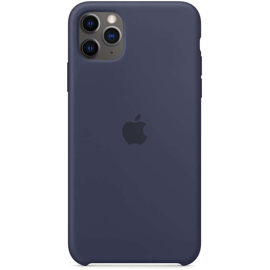 Apple MWYW2ZM/A Cover in silicone per iPhone 11 Pro Max colore Blu notte