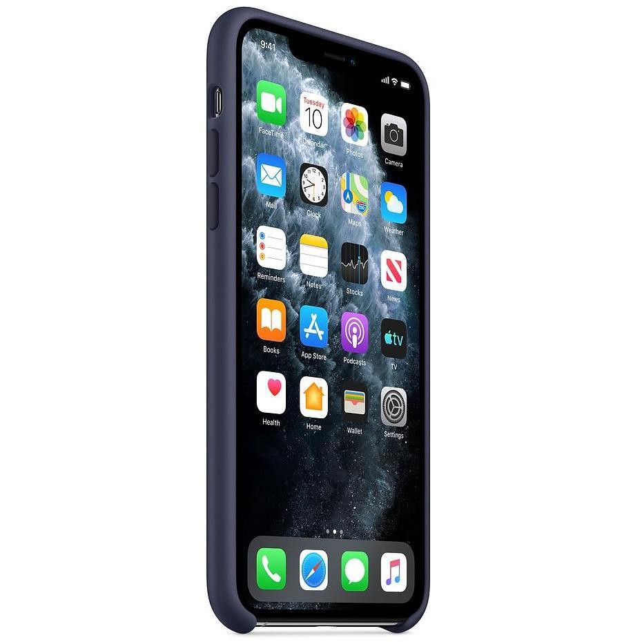 Apple MWYW2ZM/A Cover in silicone per iPhone 11 Pro Max colore Blu notte