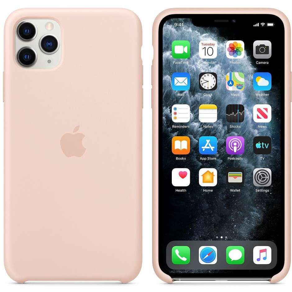 Apple MWYY2ZM/A Cover in silicone per iPhone 11 Pro Max colore Rosa sabbia