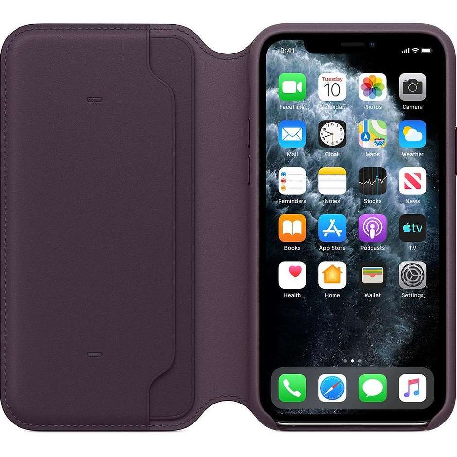 Apple MX072ZM/A Custodia folio in pelle per iPhone 11 Pro colore Melanzana