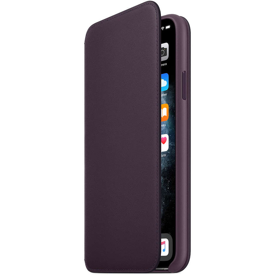 Apple MX092ZM/A Custodia folio in pelle per iPhone 11 Pro Max colore Melanzana