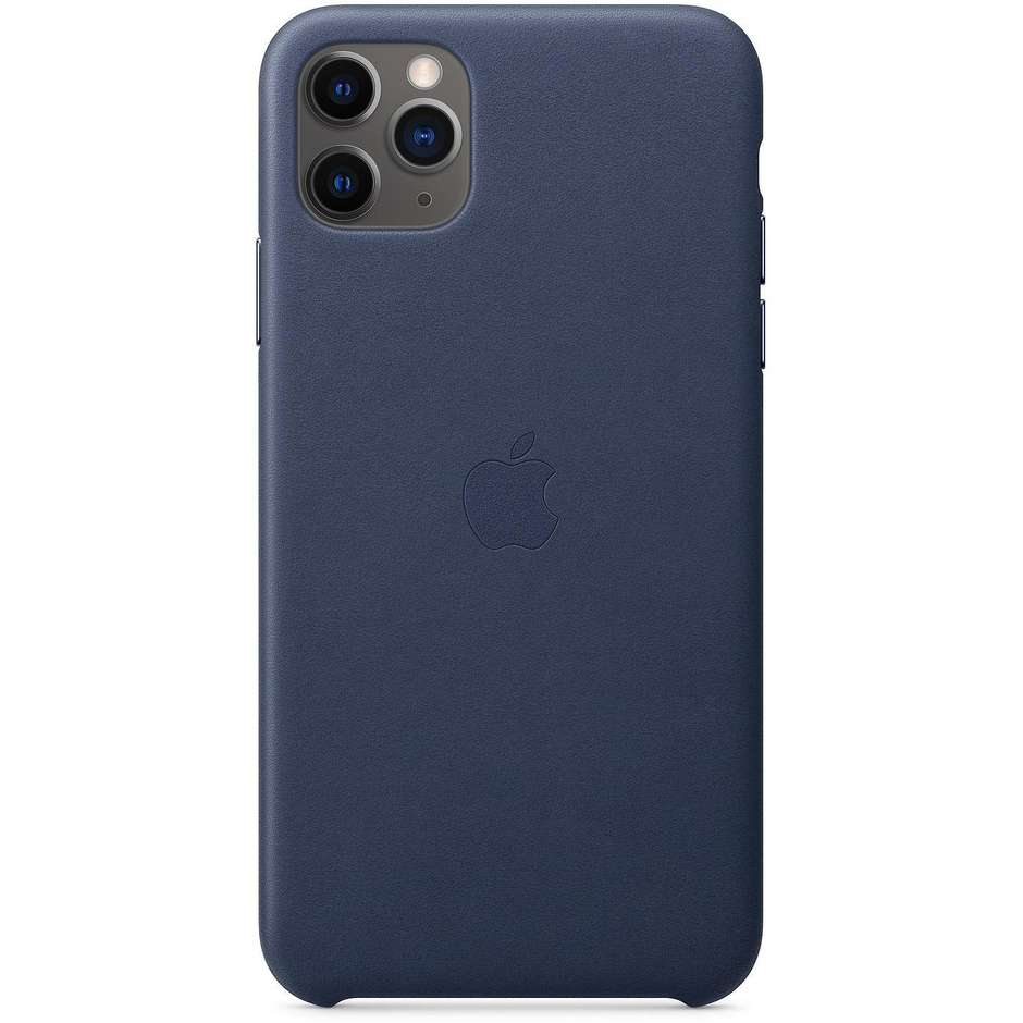 Apple MX0G2ZM/A Cover in pelle per iPhone 11 Pro Max colore Blu notte
