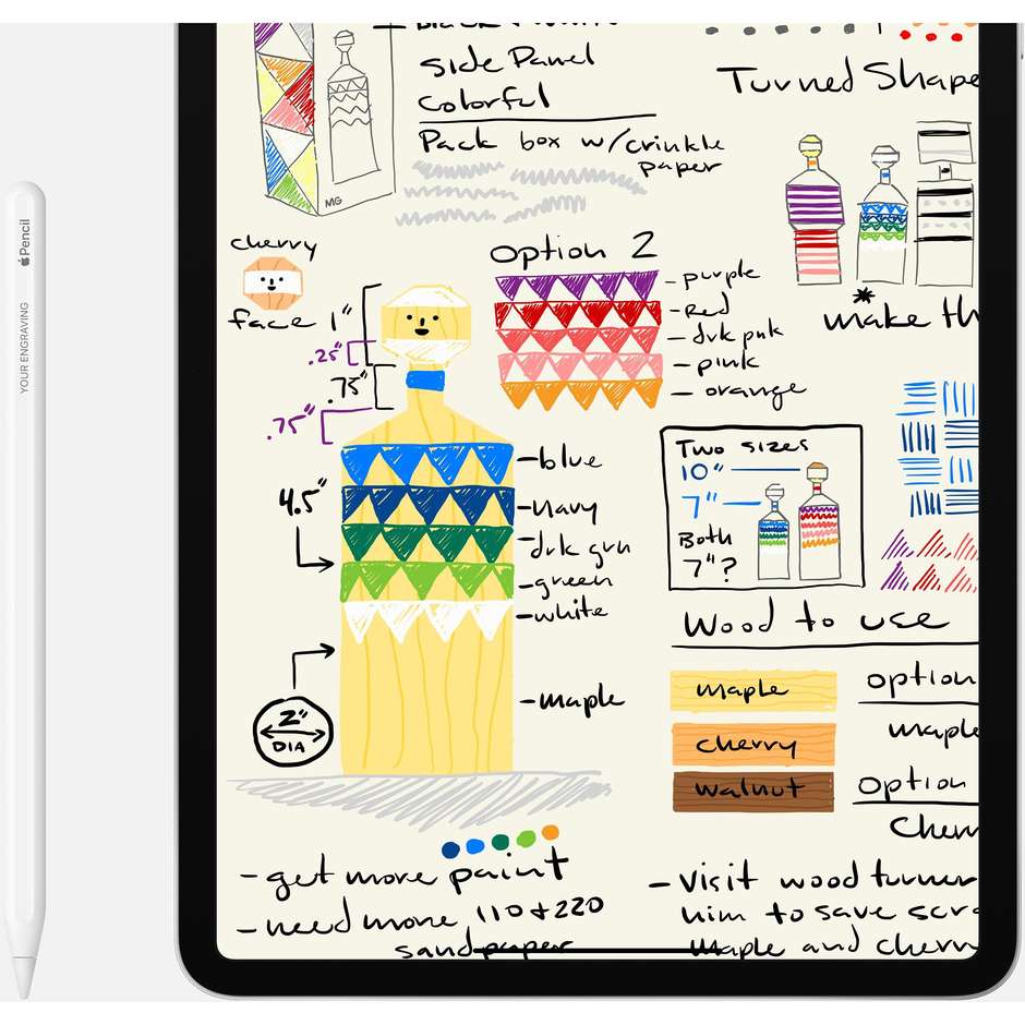 Apple MXE52TY/A iPad Pro Tablet 11'' 4G LTE Wi-Fi Ram 6 Gb Memoria 256 Gb iPadOS colore Argento