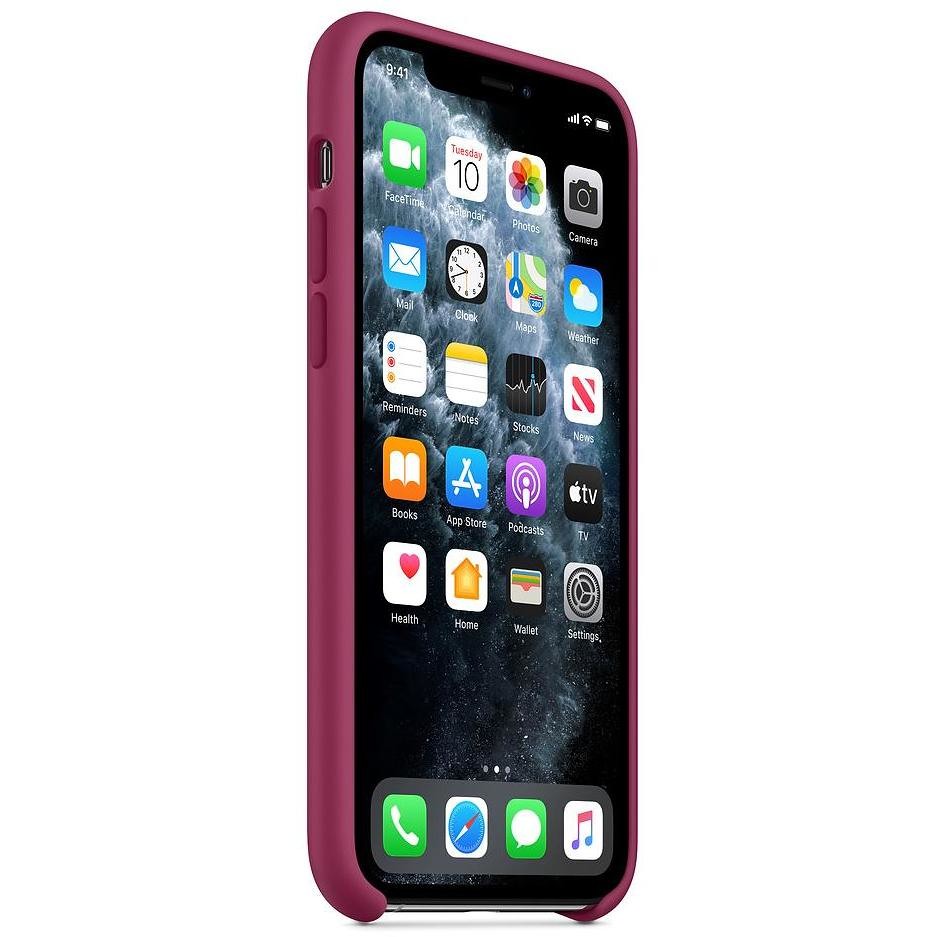 Apple MXM62ZM/A Cover in silicone per iPhone 11 Pro colore Melagrana