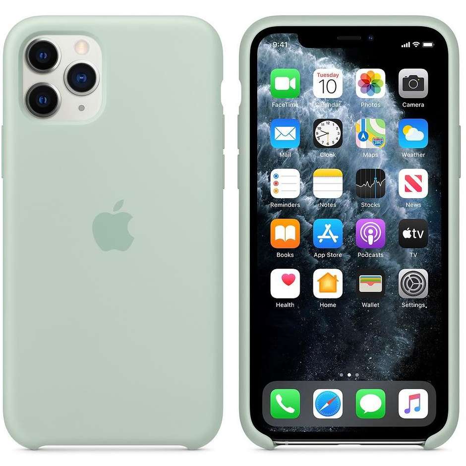 Apple MXM72ZM/A Cover in silicone per iPhone 11 Pro colore Berillo