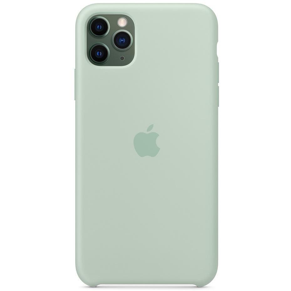 Apple MXM92ZM/A Cover in silicone per iPhone 11 Pro Max colore Berillo