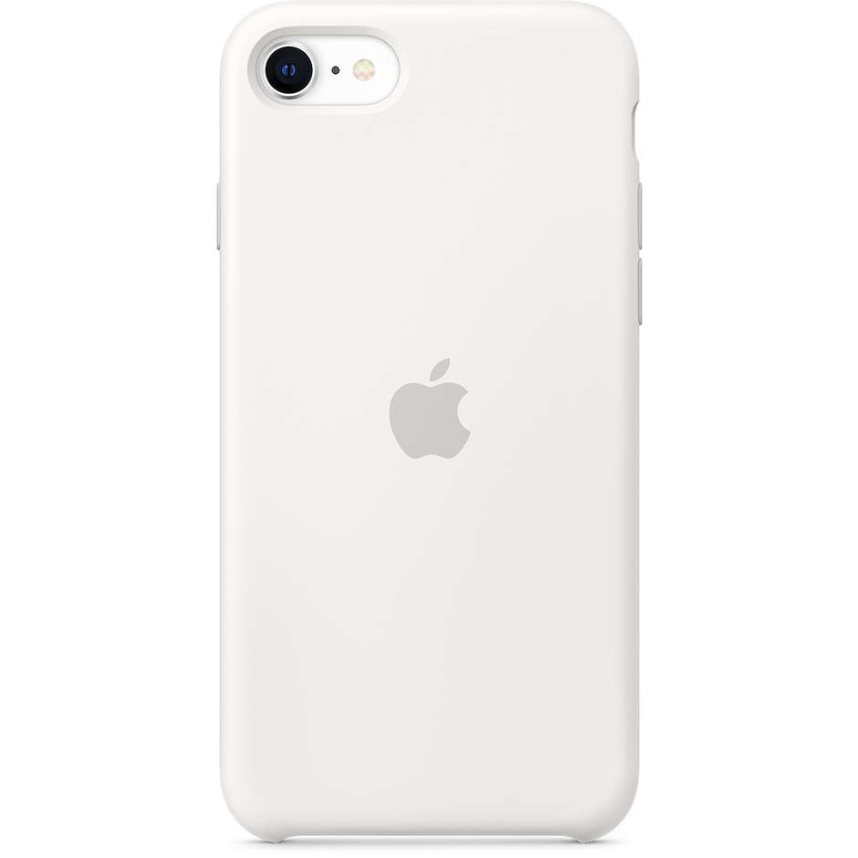 Apple MXYJ2ZM/A Cover in silicone per iPhone SE colore bianco
