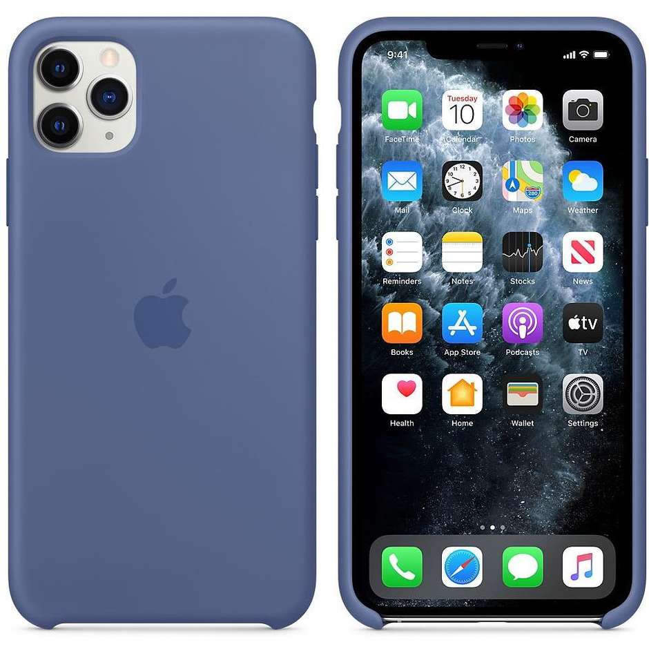 Apple MY122ZM/A cover per iPhone 11 Pro Max colore blu lino