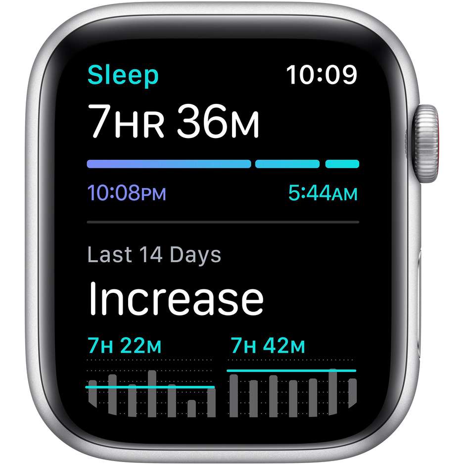 Apple MYEV2TY/A Watch SE Smartwatch Nike 44 mm GPS 4G colore silver con cinturino sport bianco