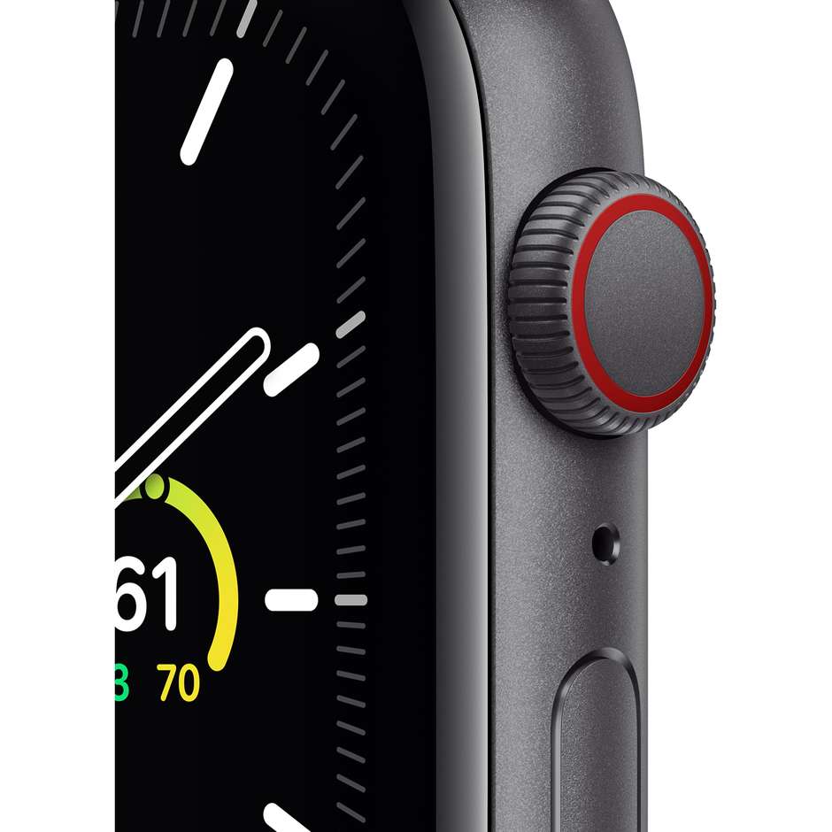 Apple MYF12TY/A Watch SE Smartwatch 44 mm GPS 4G colore grigio con cinturino nero