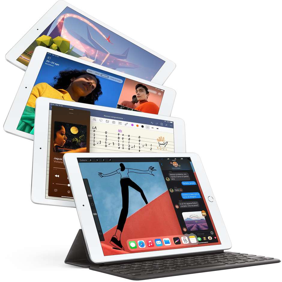 Apple MYLA2TY/A iPad Tablet 10.2" Wifi Memoria 32 GB iPadOS colore Silver