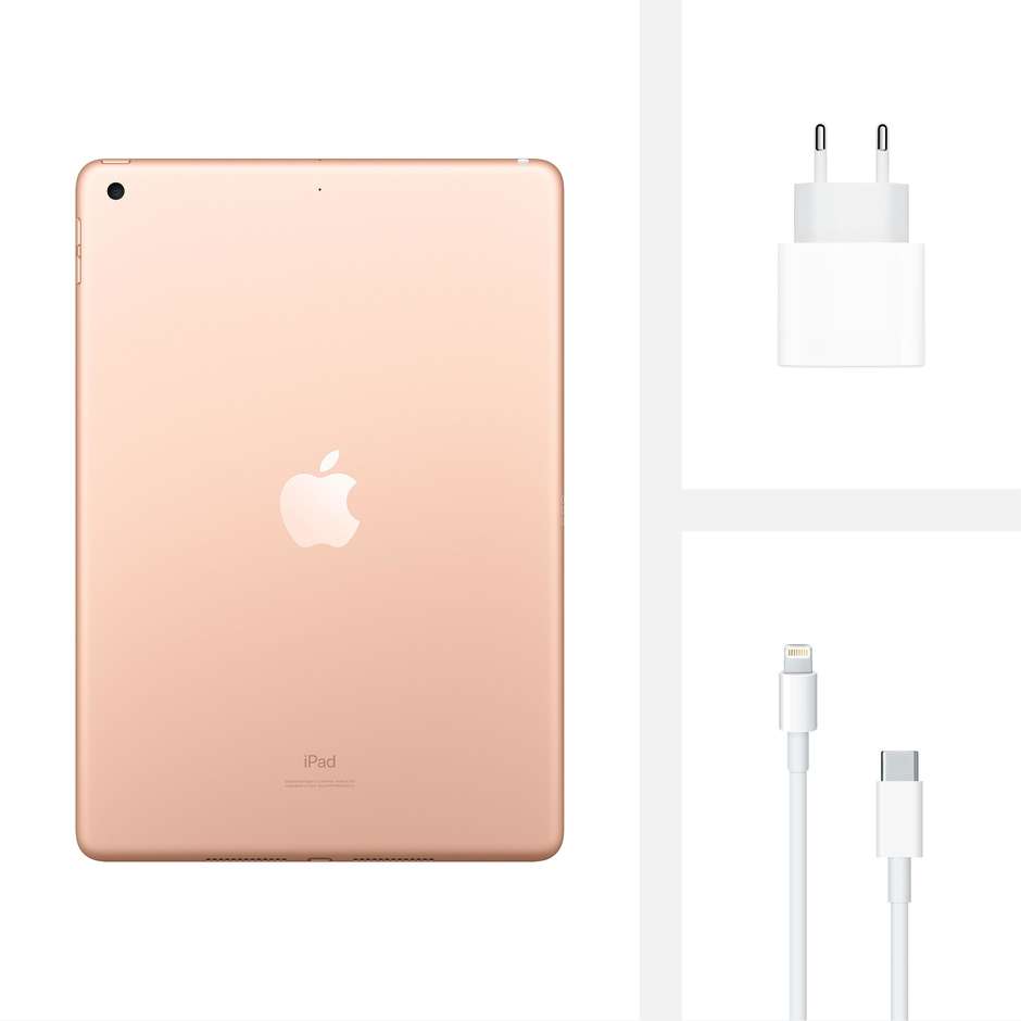 Apple MYLC2TY/A iPad 2020 Tablet 10.2'' Wi-Fi Memoria 32 Gb iPadOS Apple colore oro