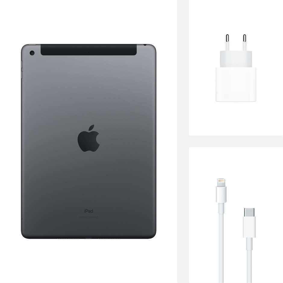 Apple MYMH2TY/A iPad 2020 ottava generazione Tablet 10.2" Memoria 32 GB 4G Wifi colore Space Grey