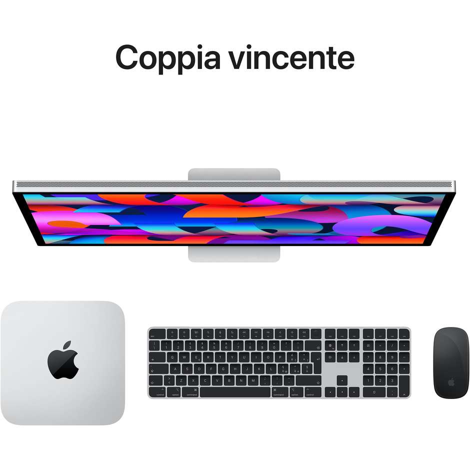 Apple Studio MMYV3T/A Monitor PC 27" 5K Ultra HD Vetro Nanotexture inclinazione e altezza regolabile Classe E colore cornice nero