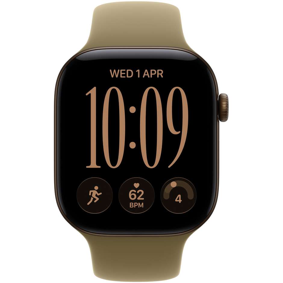 apple watch 12 gps 42mm dark bronze + olive band