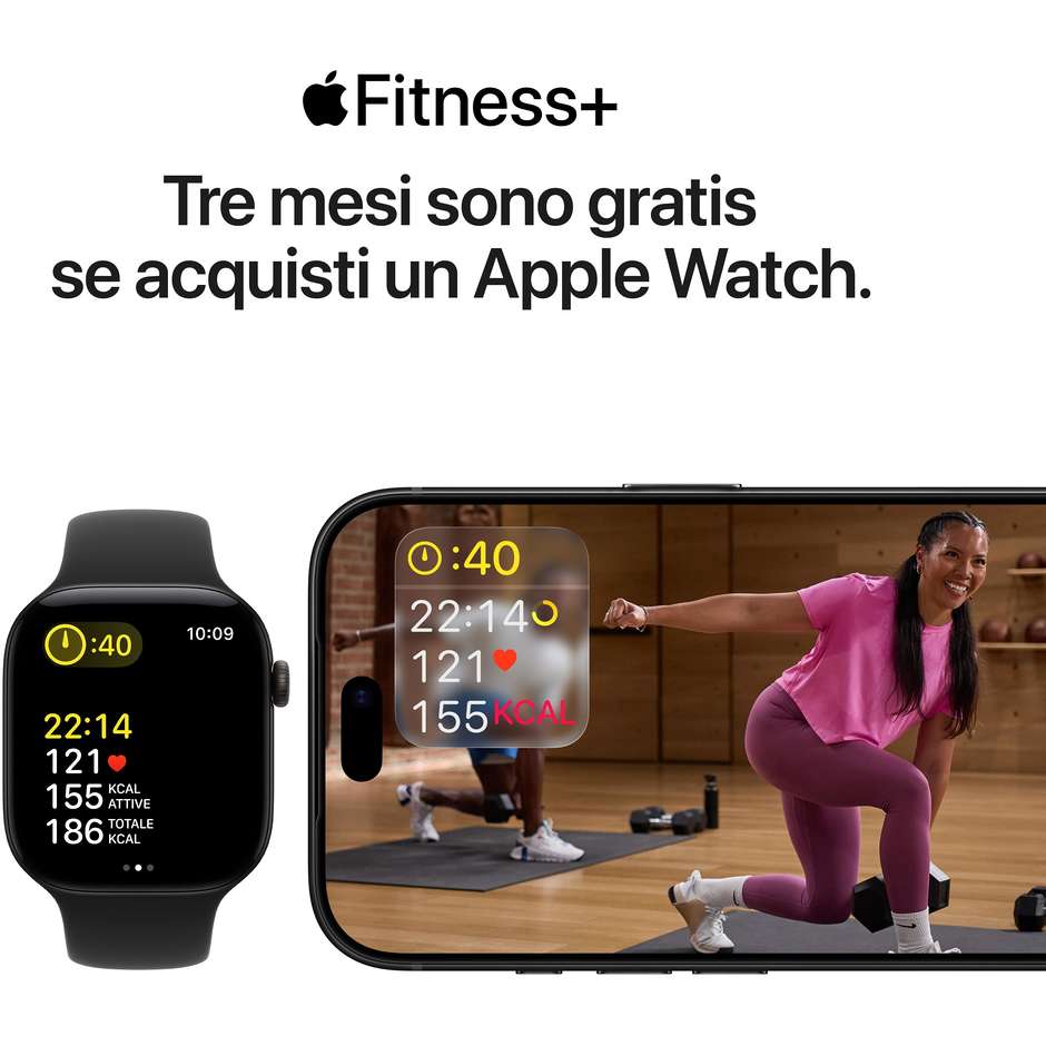 apple watch 12 gps 46mm black + black band - s/m
