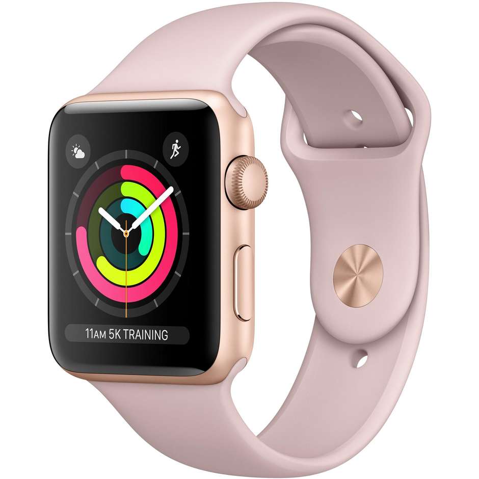 apple watch 3 gps, 42mm gold alu case with pink s