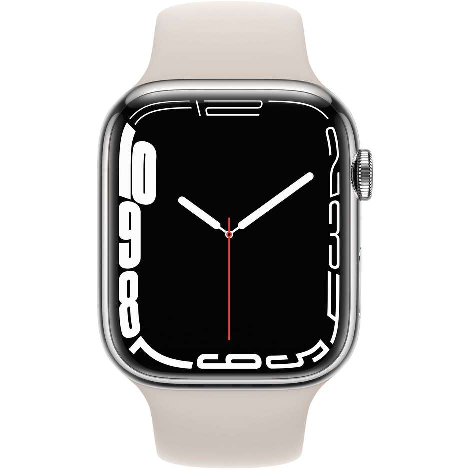 apple watch  7 gps + cell 45mm silver  steel  c/s