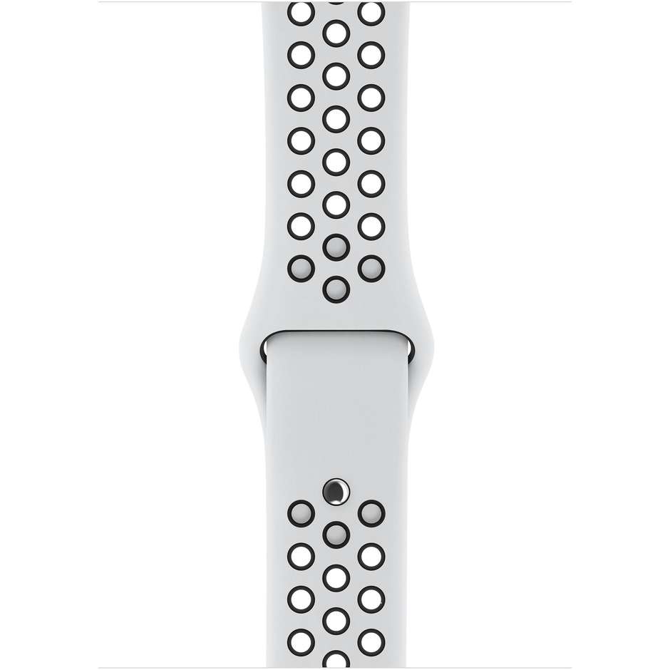 Apple Watch Nike+ Serie 3 MQL32QL/A Smartwatch 42 mm fascia sportiva Nike Platino, Nero colore Argento