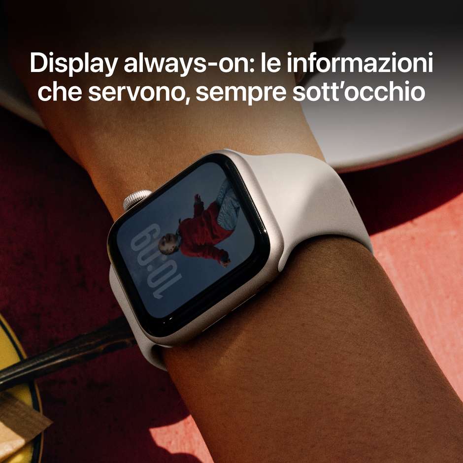 Apple Watch SE (3a generazione) SE 3 GPS + Cellular Cassa in alluminio Starlight da 40 mm con cinturino Sport Starlight - S/M