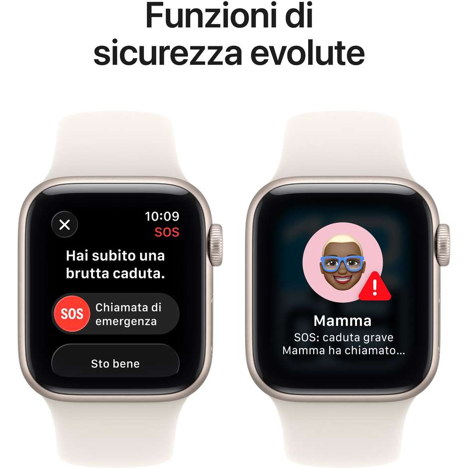 Apple Watch SE (3a generazione) SE 3 GPS + Cellular Cassa in alluminio Starlight da 40 mm con cinturino Sport Starlight - S/M