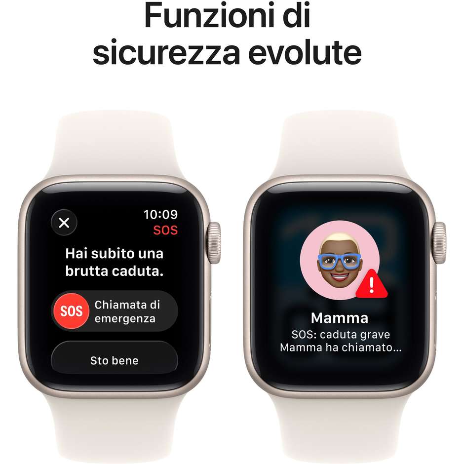 Apple Watch SE (3nd generation) GPS 40mm Cassa Alluminio Galassia con Sport Band Galassia - S/M