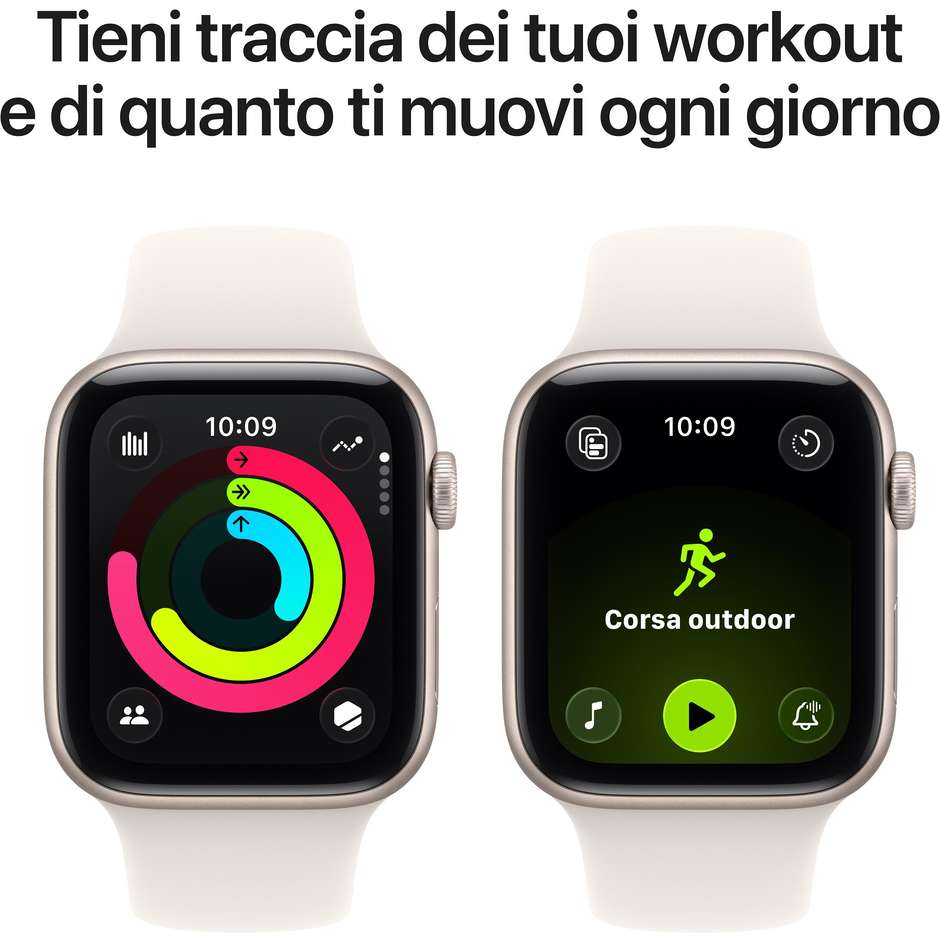Apple Watch SE (3nd generation) GPS 44mm Cassa Alluminio Galassia con Sport Band Galassia - M/L