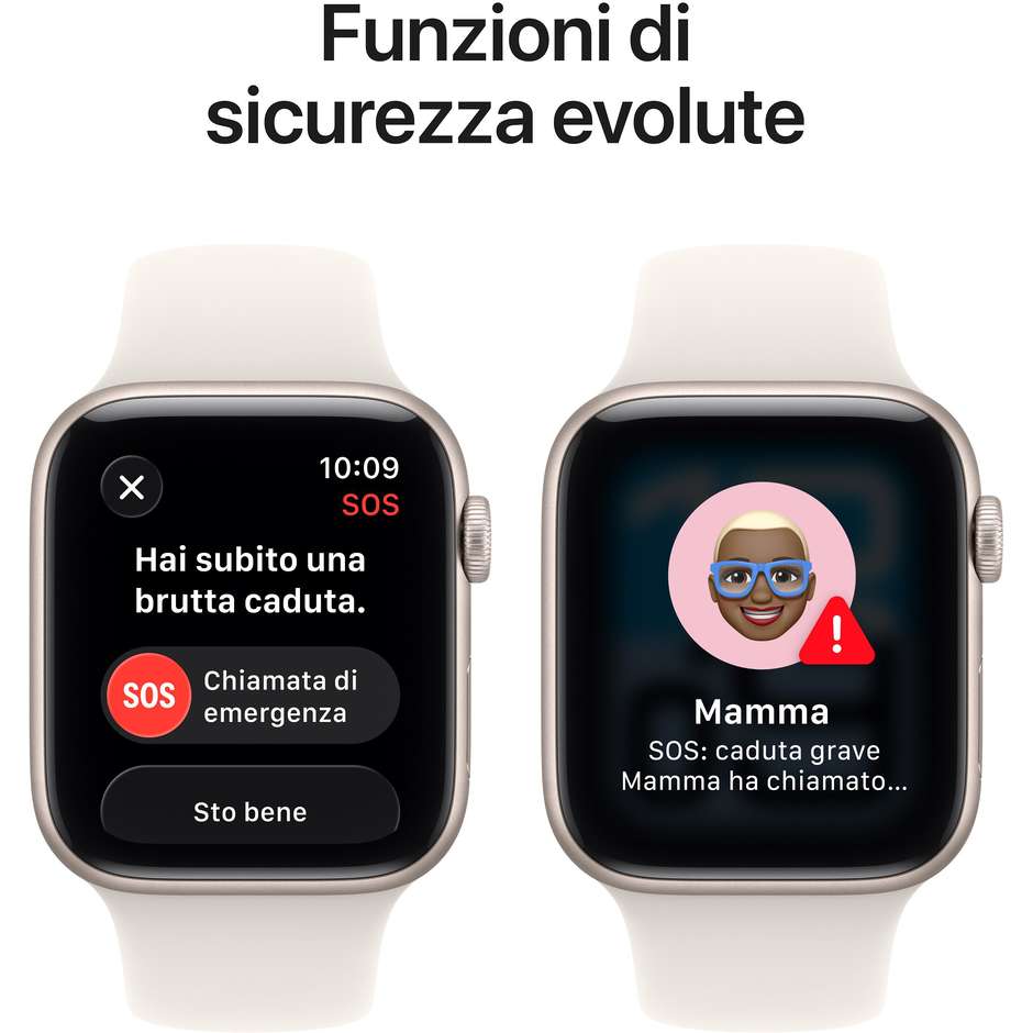 Apple Watch SE (3nd generation) GPS 44mm Cassa Alluminio Galassia con Sport Band Galassia - M/L
