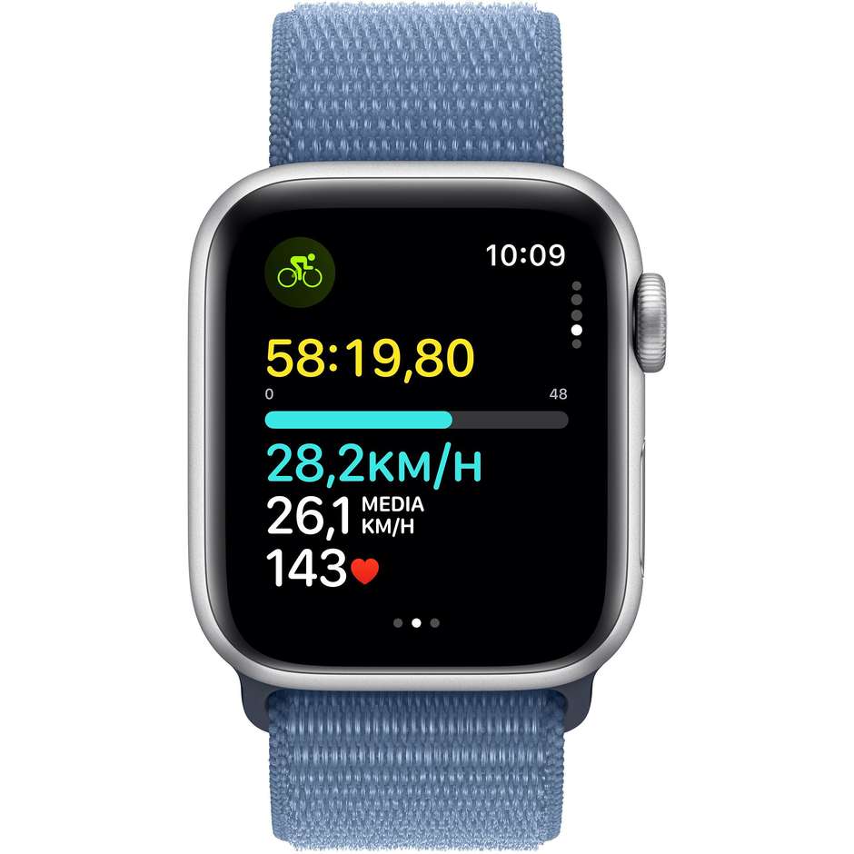 Apple Watch SE 40mm GPS Wi-Fi Colore Alluminio con Cinturino Sport Loop Blu Inverno