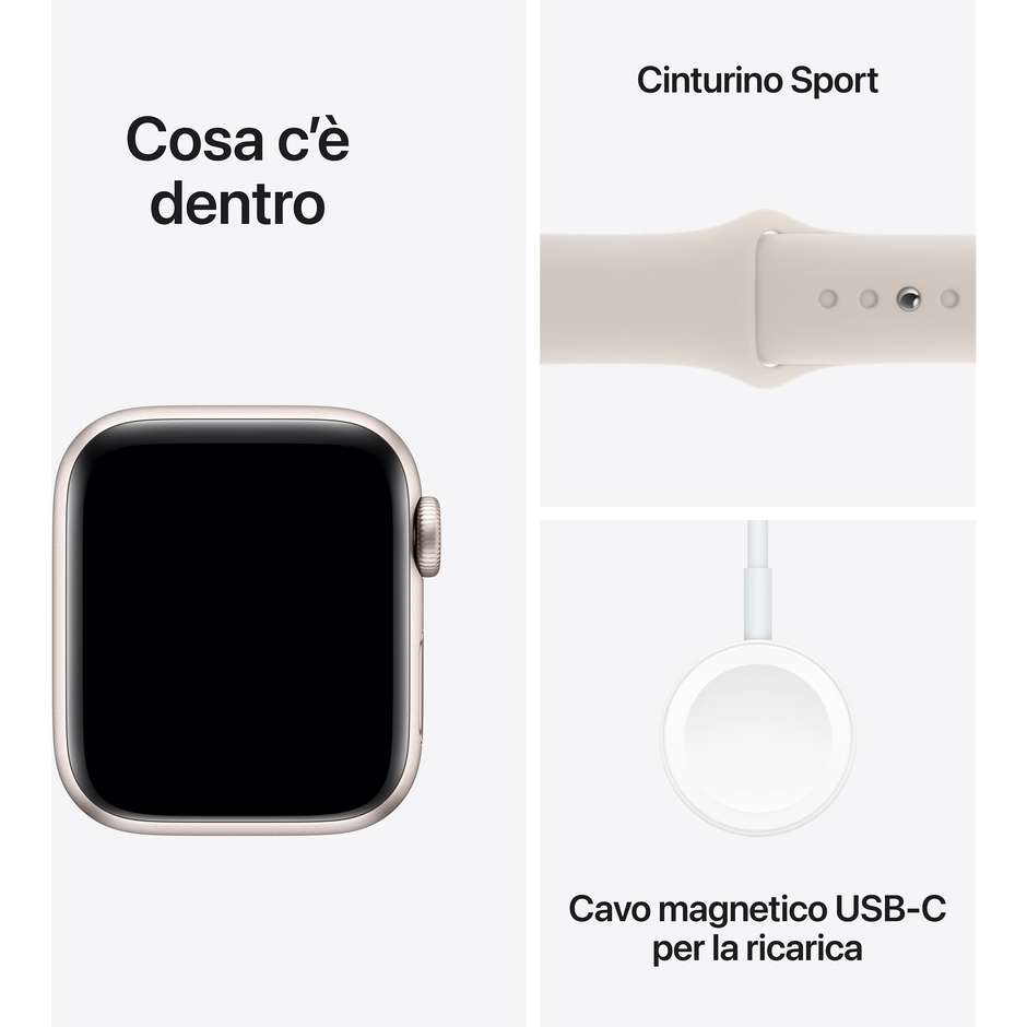 Apple Watch SE 40mm GPS Wi-Fi Colore Alluminio Galassia con Cinturino Sport Galassia - M/L