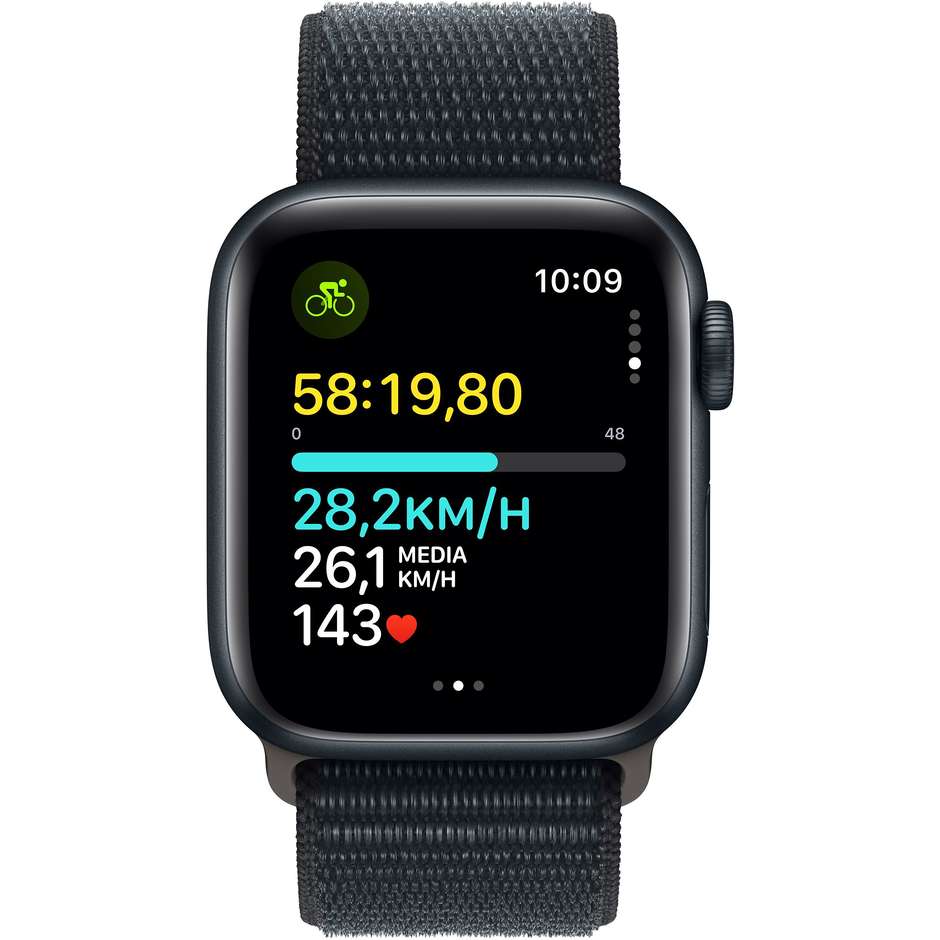 Apple Watch SE 40mm GPS Wi-Fi Colore Alluminio Mezzanotte con Cinturino Sport Loop Mezzanotte