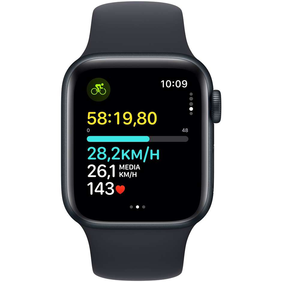 Apple Watch SE 40mm GPS Wi-Fi Colore Alluminio Mezzanotte con Cinturino Sport Mezzanotte - M/L