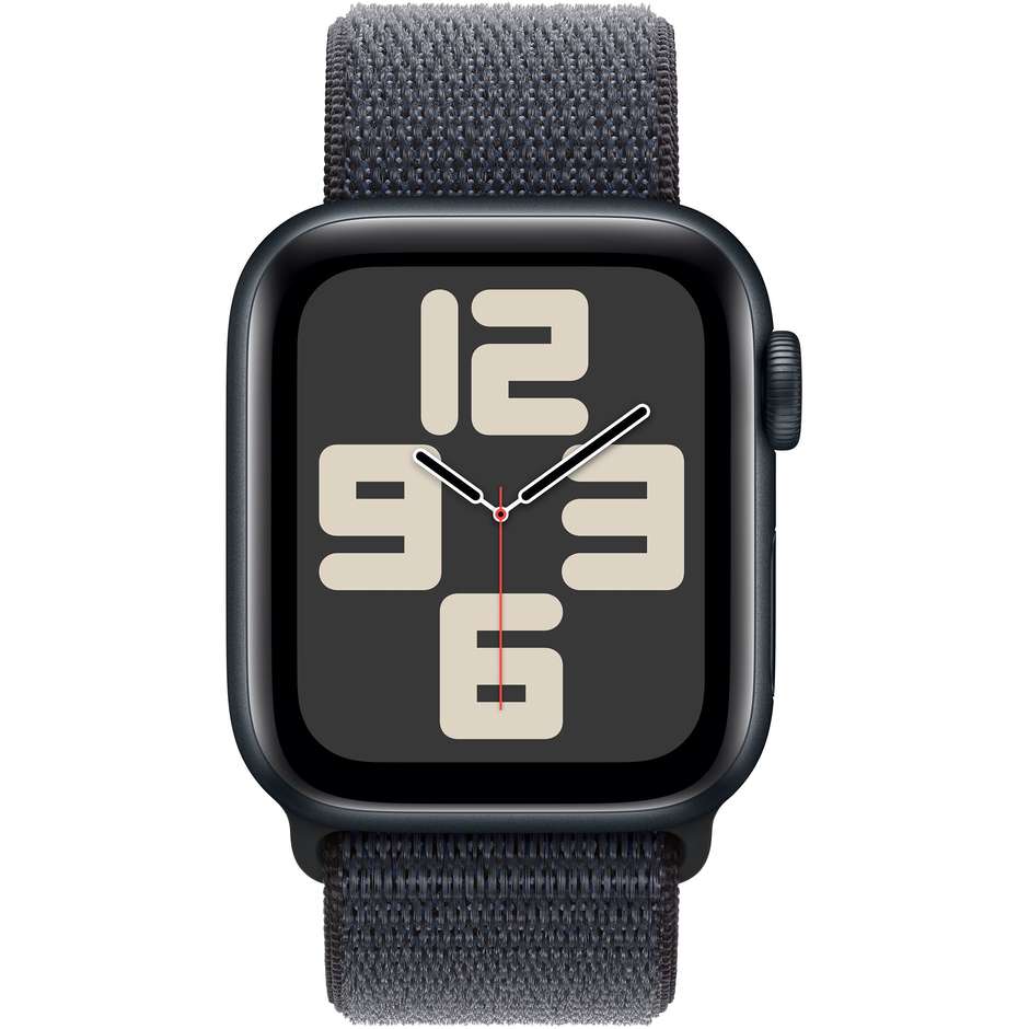 Apple Watch SE GPS 40mm Cassa in Alluminio Colore Mezzanotte con cinturino Blu Sport Loop