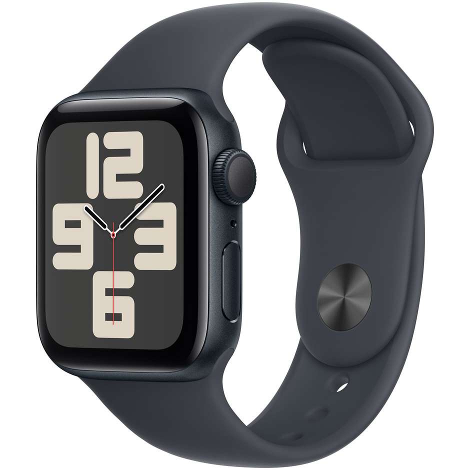 Apple Watch SE GPS 40mm Cassa in Alluminio Colore Mezzanotte con cinturino Mezzanotte Sport Band - M/L