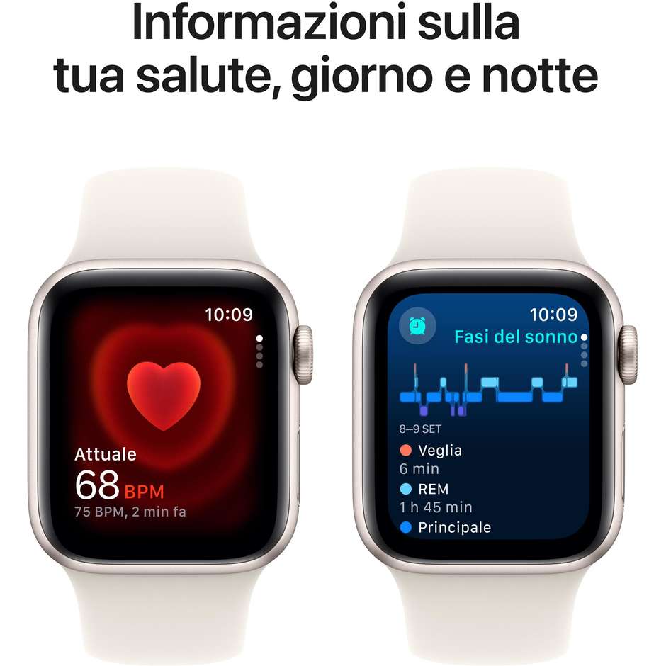 Apple Watch SE GPS 40mm Cassa in Alluminio Galassia con Galassia Sport Band - M/L