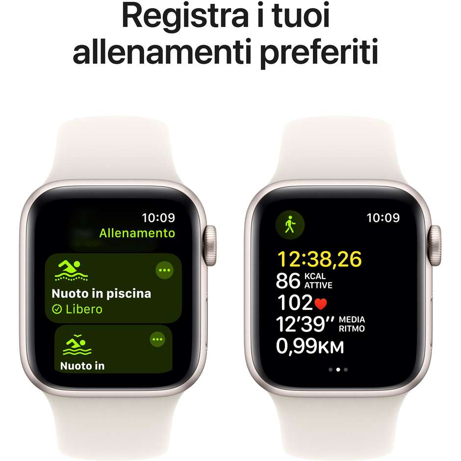 Apple Watch SE GPS 40mm Cassa in Alluminio Galassia con Galassia Sport Band - S/M