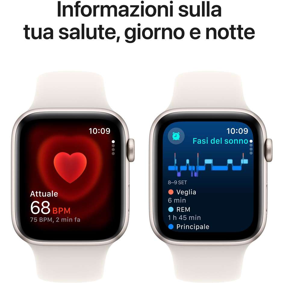 Apple Watch SE GPS 44mm Cassa in Alluminio Colore Galassia con cinturino Galassia Sport Band - M/L