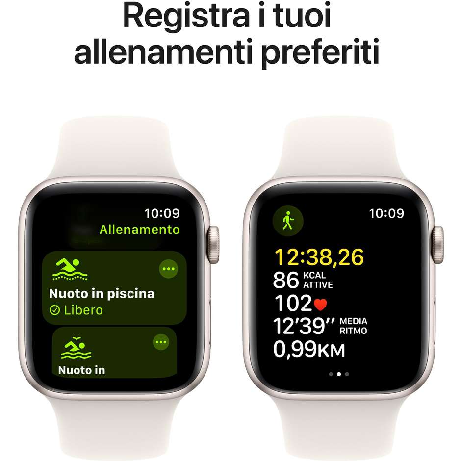 Apple Watch SE GPS 44mm Cassa in Alluminio Colore Galassia con cinturino Galassia Sport Band - M/L