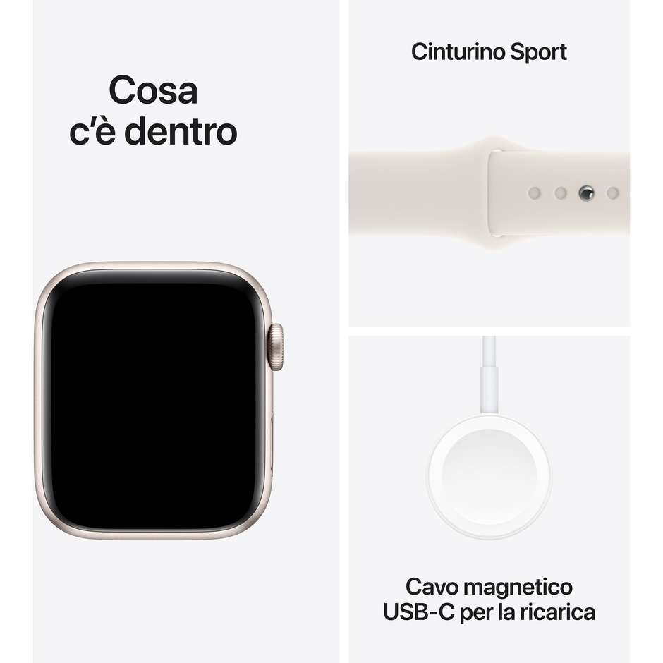 Apple Watch SE GPS 44mm Cassa in Alluminio Colore Galassia con cinturino Galassia Sport Band - M/L