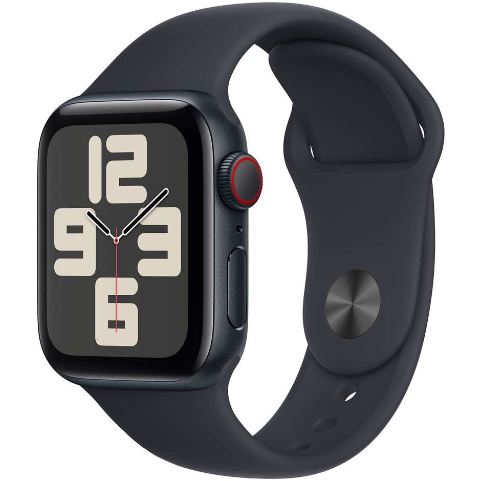 Apple Watch SE GPS + Cellular 40mm Cassa in Alluminio Mezzanotte con Cinturino Sport Mezzanotte - M/L