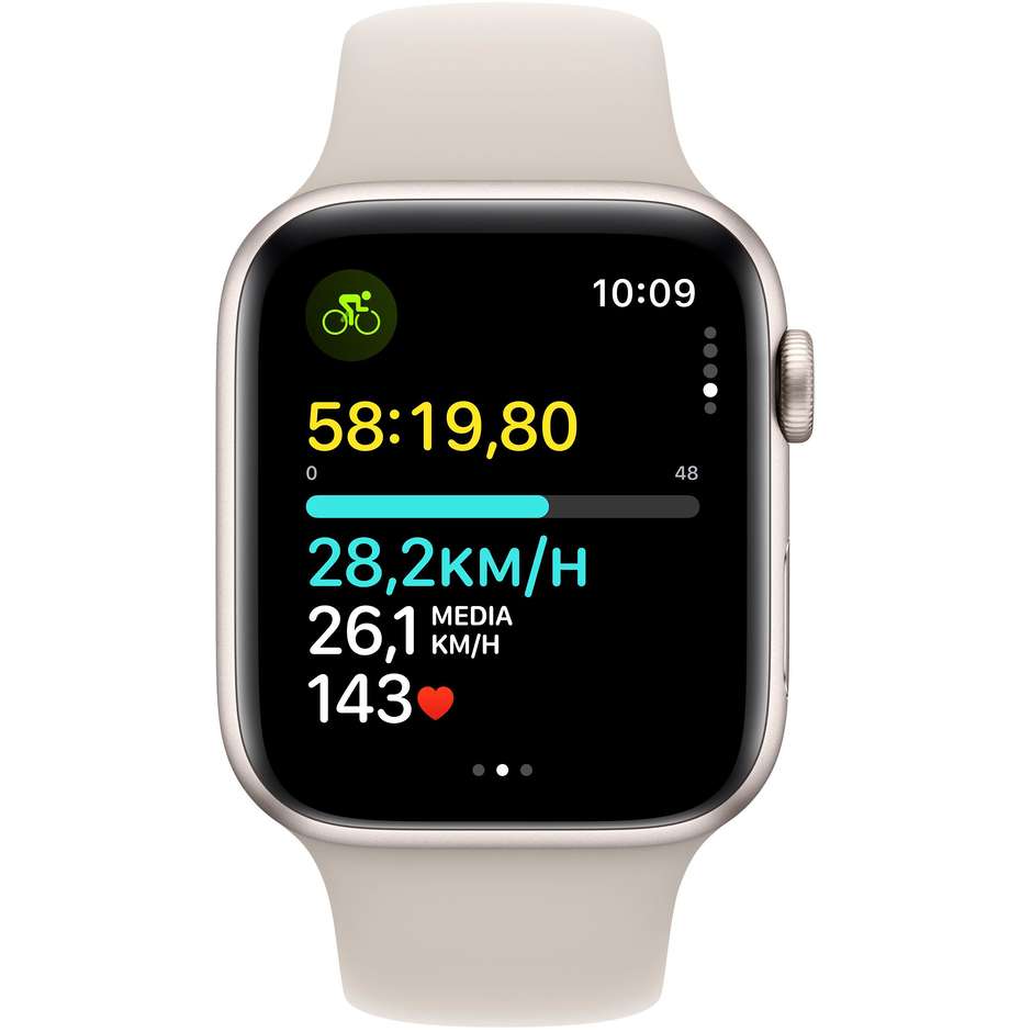 Apple Watch SE GPS + Cellular 44mm Cassa in Alluminio Galassia con Cinturino Sport Galassia - M/L