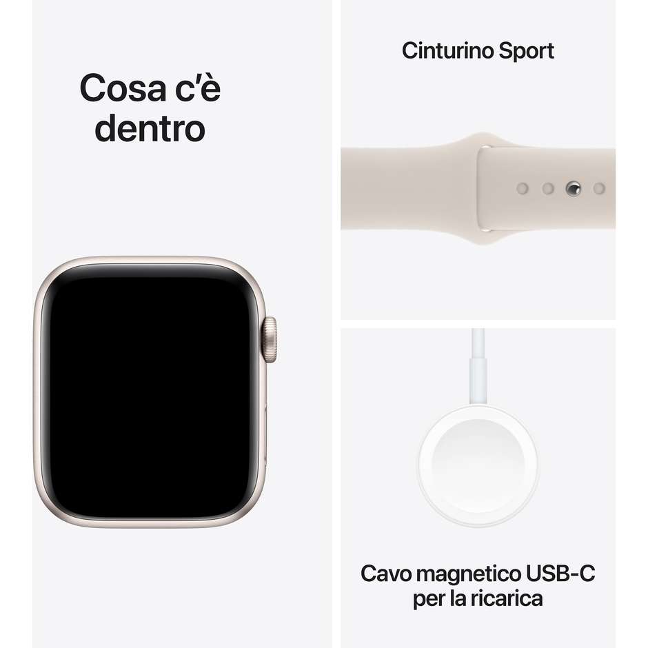 Apple Watch SE GPS + Cellular 44mm Cassa in Alluminio Galassia con Cinturino Sport Galassia - M/L