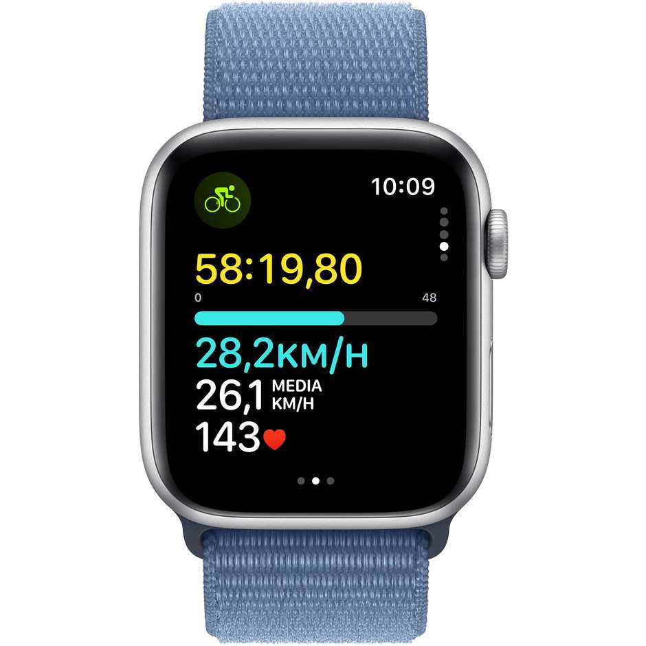 Apple Watch SE GPS + Cellular Cassa 44mm in Alluminio con Cinturino Sport Loop Blu Inverno