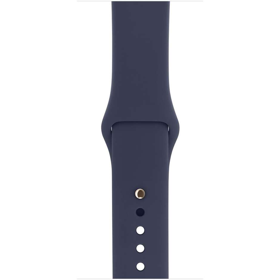 Apple Watch Serie 2 MQ152QL/A Smartwatch 42 mm fascia sportiva Blu mezzanotte color Oro