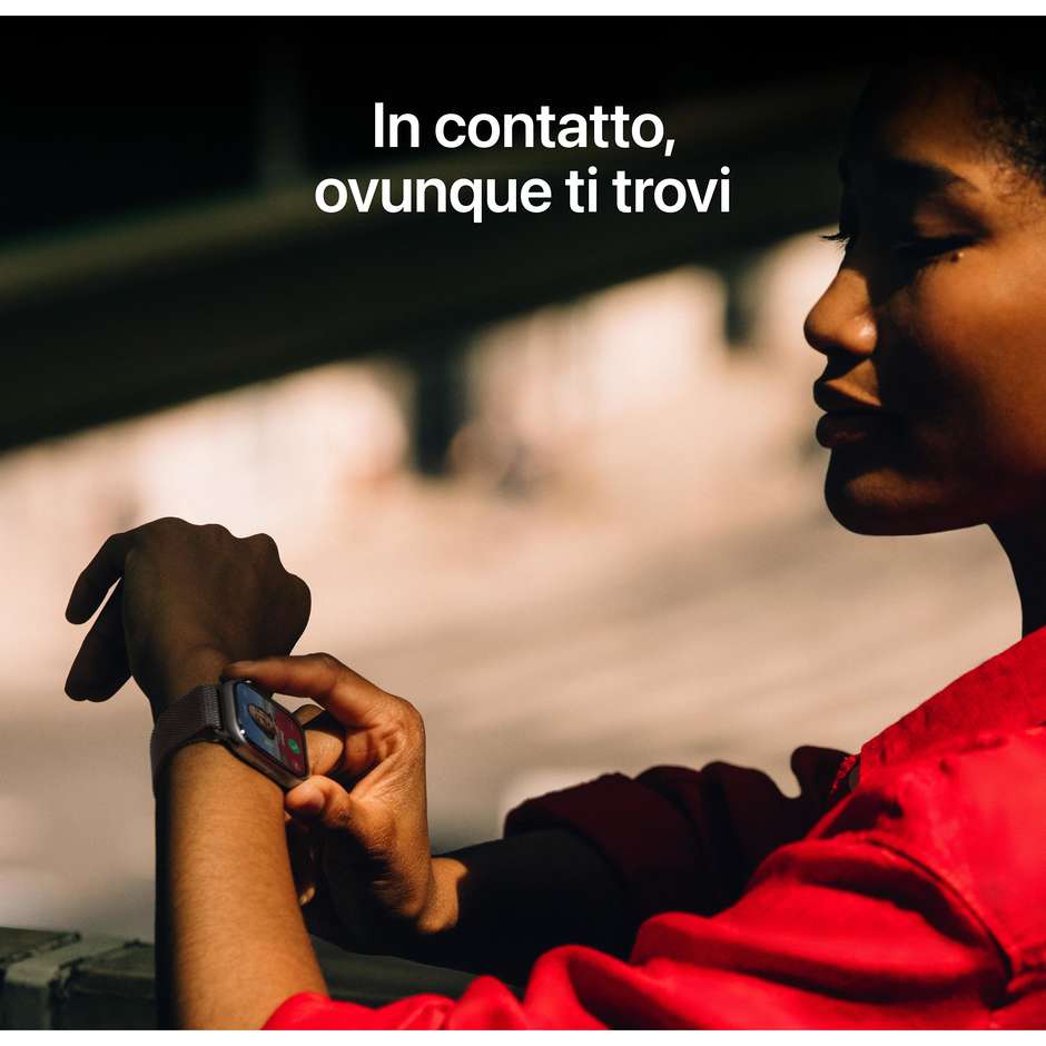 Apple Watch Series 10 GPS 46mm Cassa Alluminio Argento con Cinturino Sport Viola Nebbia - M/L