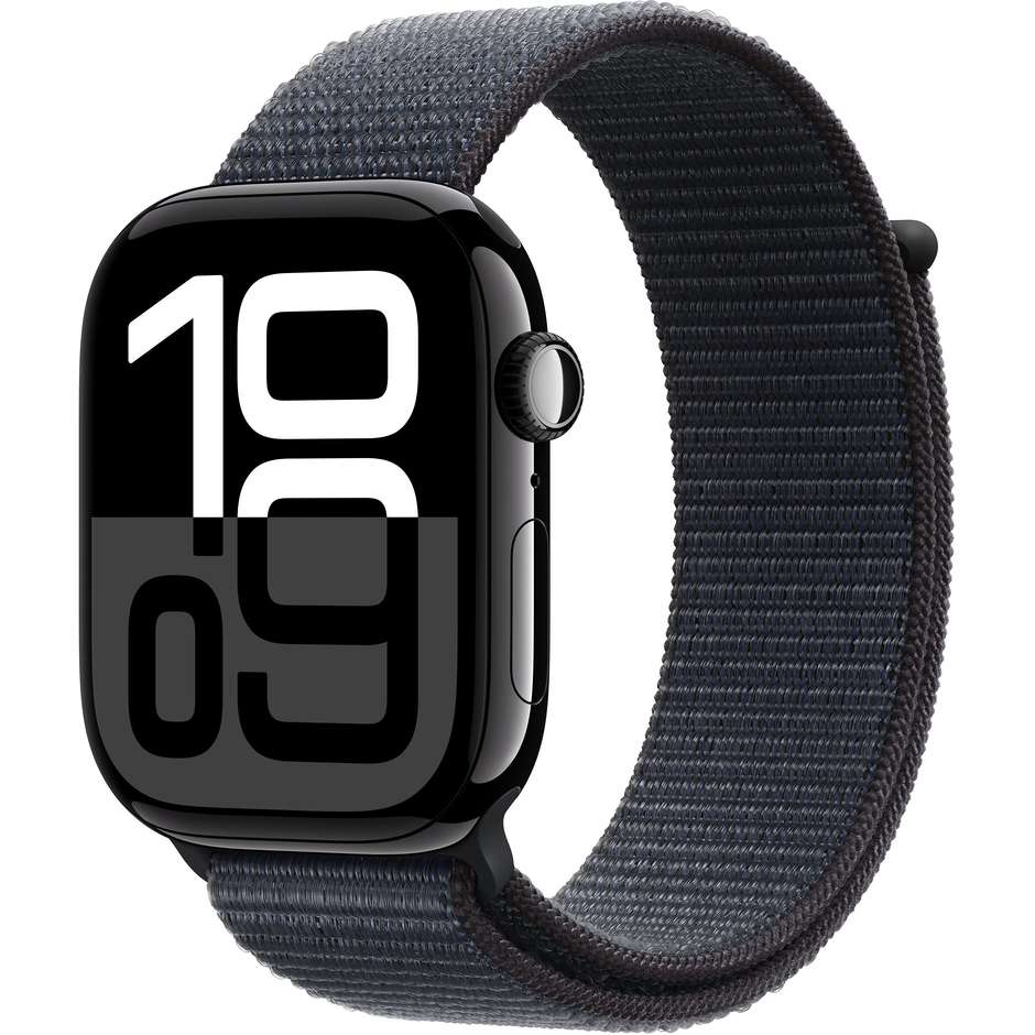 Apple Watch Series 10 GPS 46mm Cassa in Alluminio Wi-Fi Colore Nero con cinturino Sport Loop