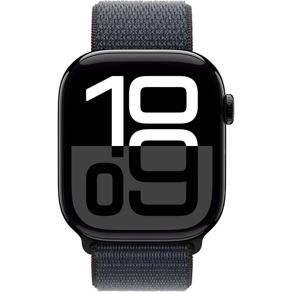 Apple Watch Series 10 GPS 46mm Cassa in Alluminio Wi-Fi Colore Nero con cinturino Sport Loop