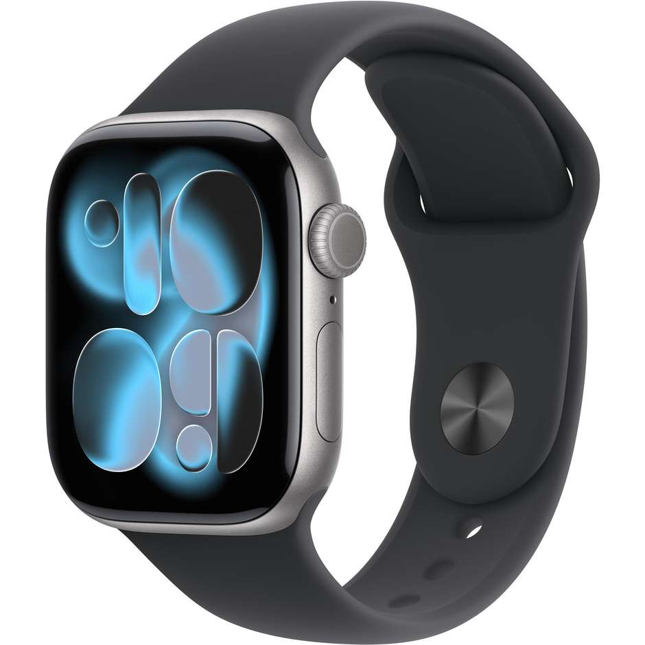 Apple Watch Series 11 GPS 42mm Cassa Alluminio Grigio Siderale con Sport Band Nero - S/M